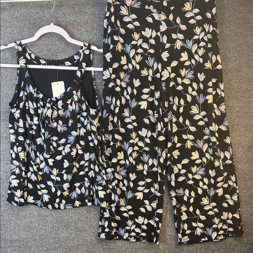 J. Jill WearEver Collection Set in Black Blue White Women’s XS NWOT - Picture 1 of 11